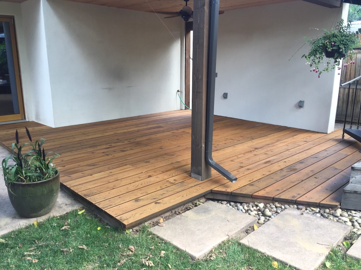 wooden deck restored with oil based deck stains in boulder co