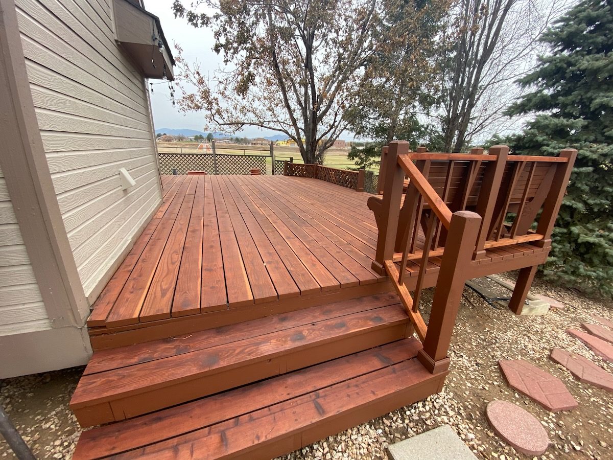 sanded and refinished deck in broomfield co