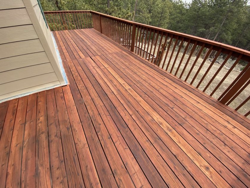 refinished deck in boulder foothills