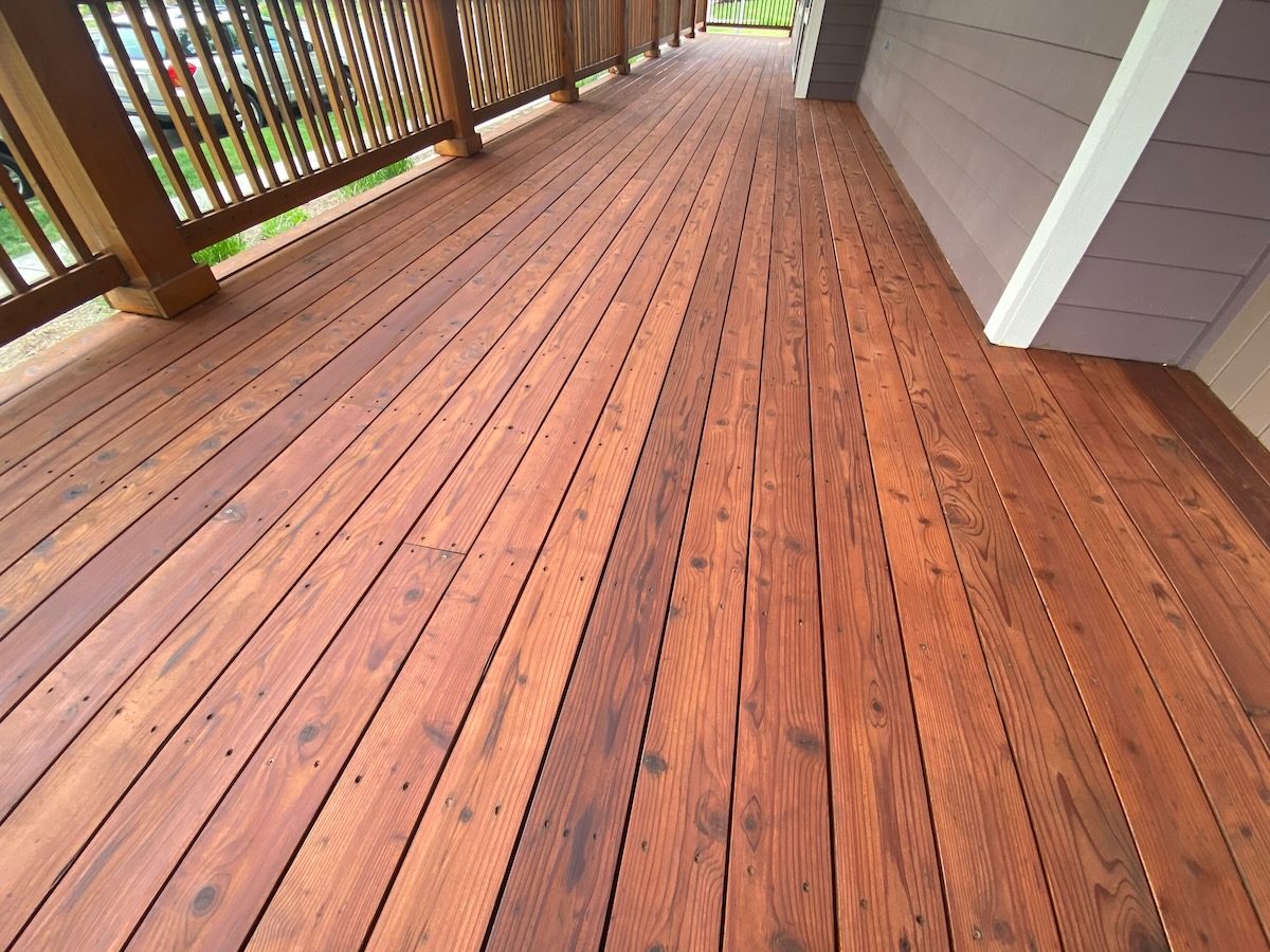 refinished redwood porch in broomfield co