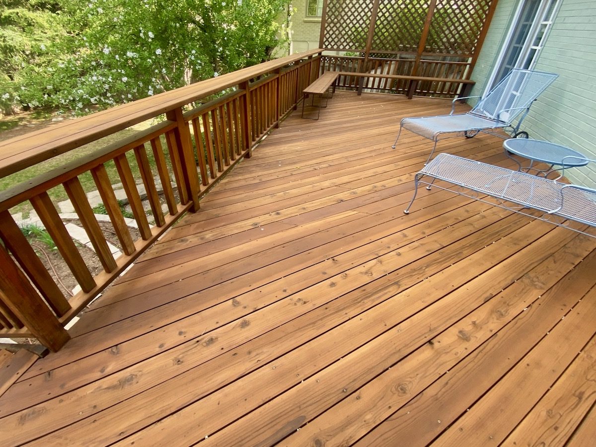 sanded and stained deck in Boulder Colorado