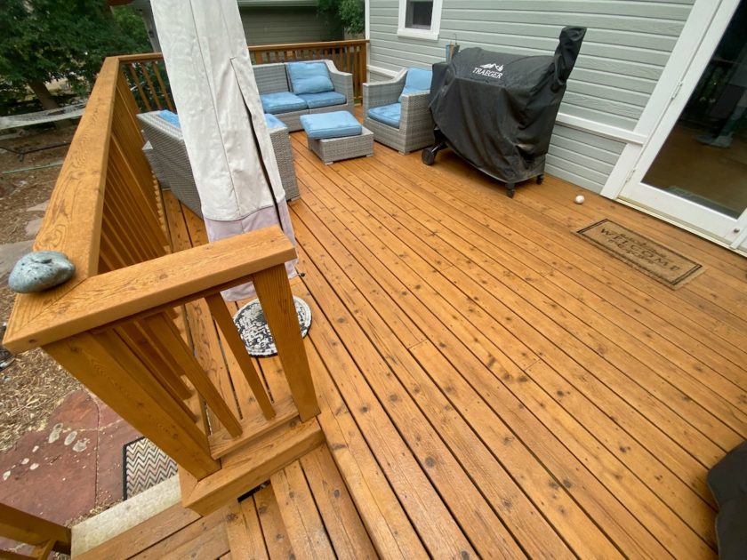refinished deck in longmont colorado